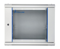 Extralink Szafka wisząca rack 9U 600x450 szara szklane drzwi EX.8574 - 489290 - zdjęcie 1
